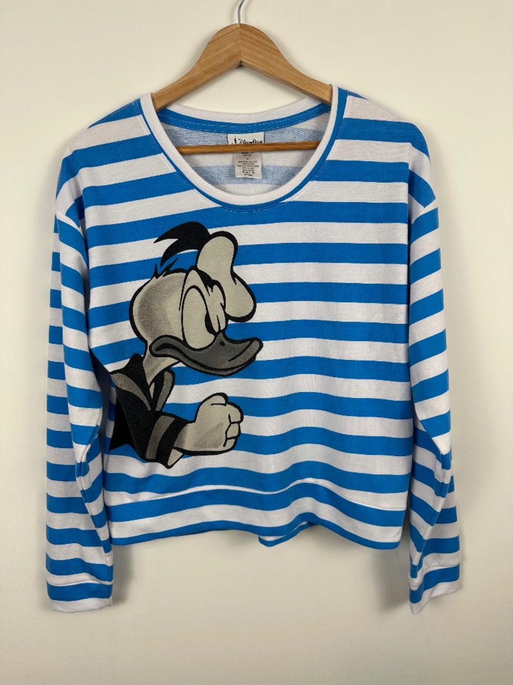 Disney Parks Donald Duck Striped Long Sleeve Top Women’s Medium